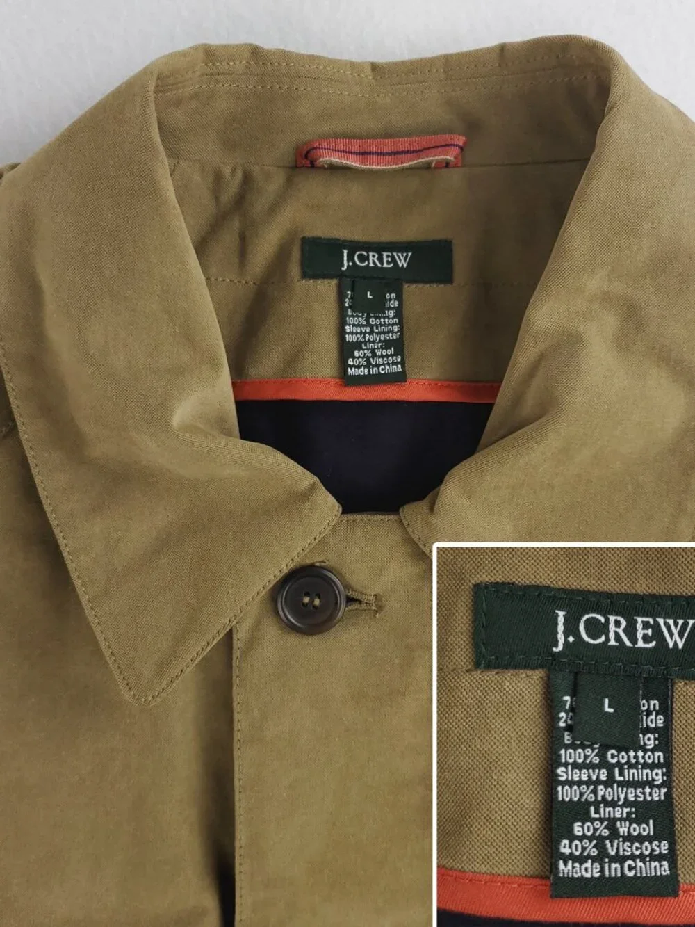 J.Crew Vintage Barn Chore Jacket Coat Field Removable Liner Canvas Men Large